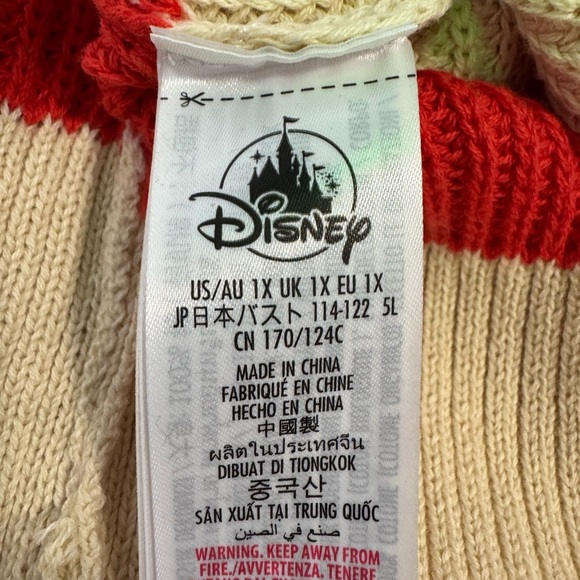 DISNEY  Park Minnie Mouse Multicolor Striped Cardigan Sweater Women size 1X - Picture 8 of 11